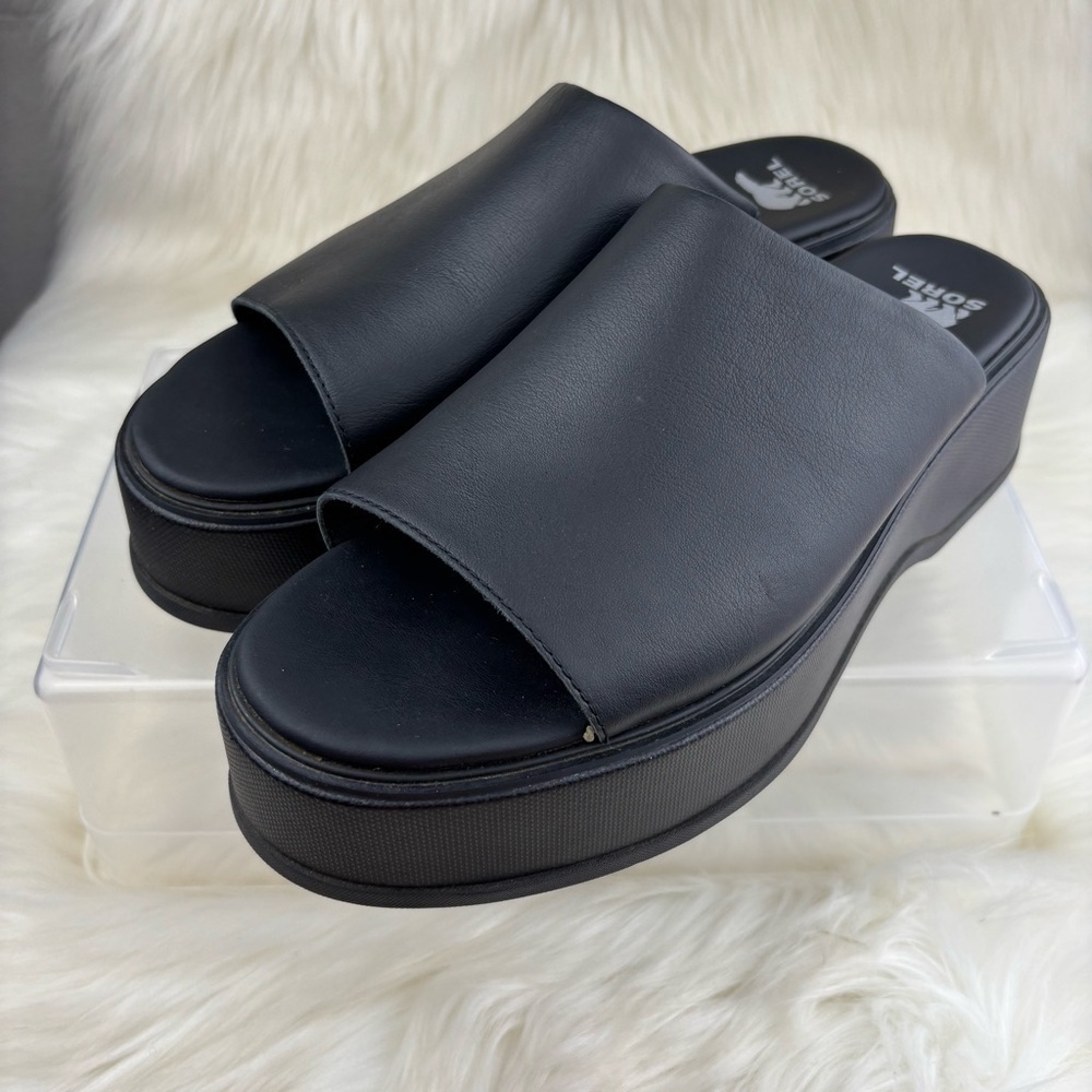 SOREL PLATFORM SANDALS DAYSPRING SLIDE SIZE 9 WOMANS - Picture 5 of 10
